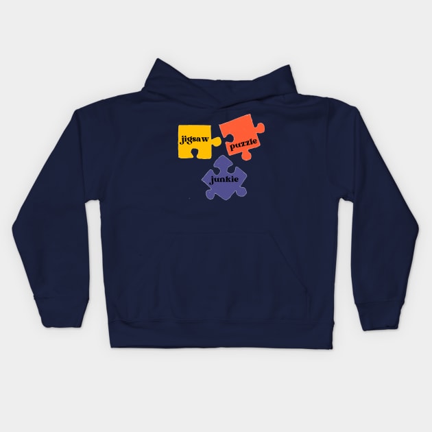 Jigsaw Puzzle Junkie Kids Hoodie by Pearlie Jane Creations